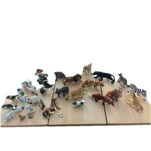 Vintage! Lot of ceramic and porcelain mixtes animals figures from Japan! (O)
